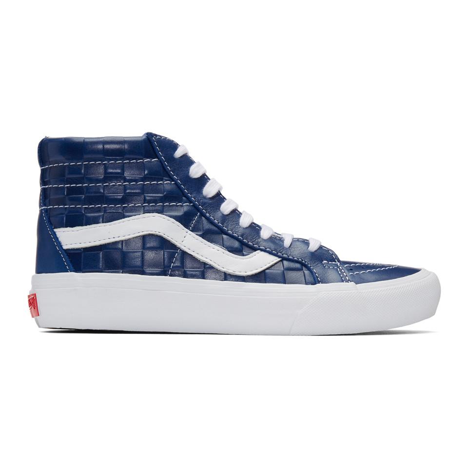 navy blue leather vans