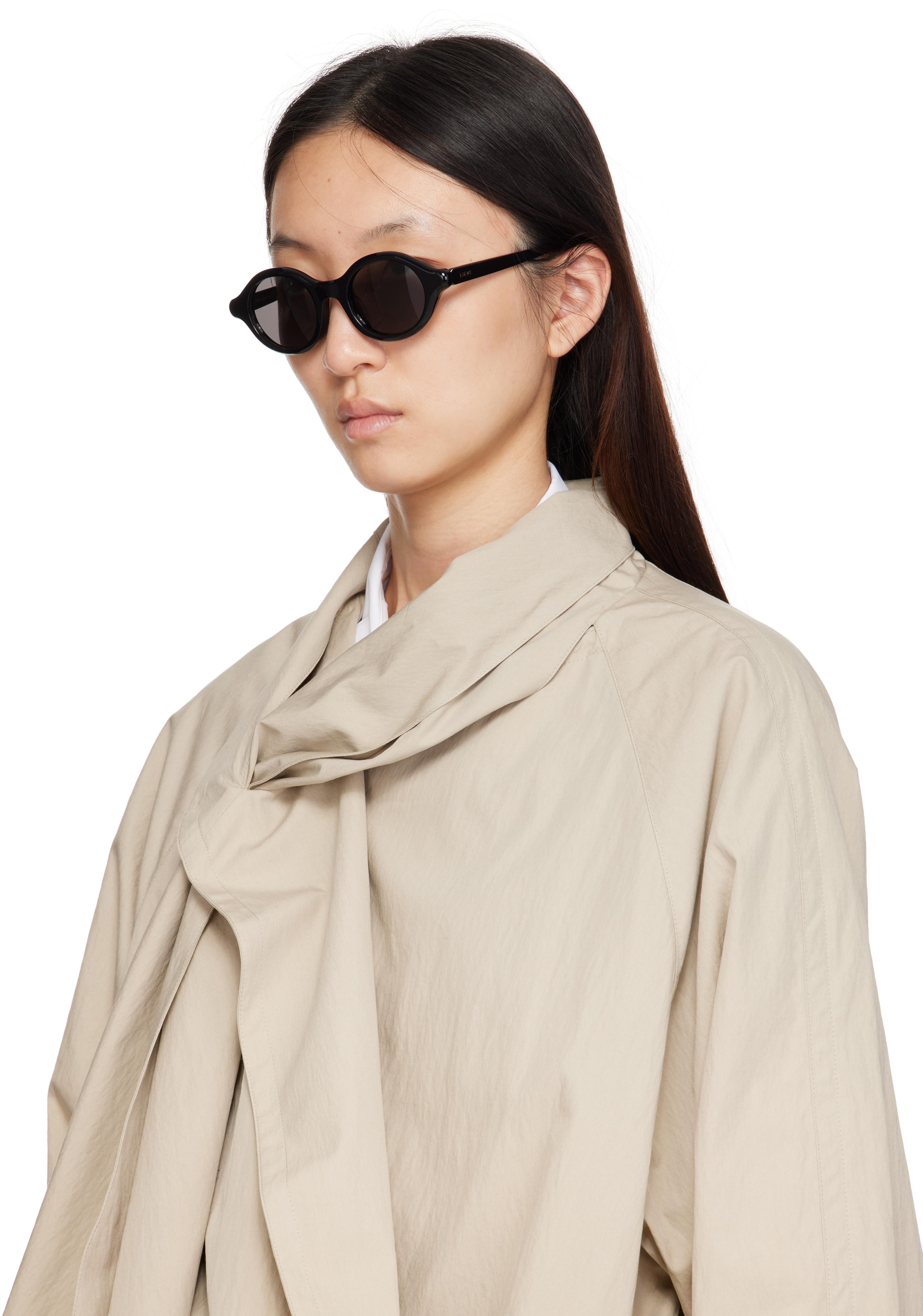 Loewe Epsilon Slim Round Sunglasses LOEWE Brown Epsilon Slim Sunglasses Loewe main image 3