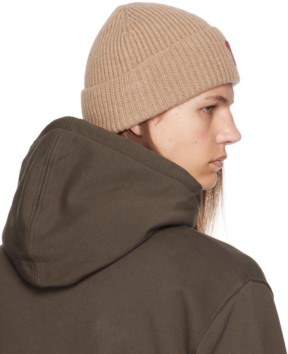 Ami Paris ニット帽 ビーニー キャメル 【公式通販】