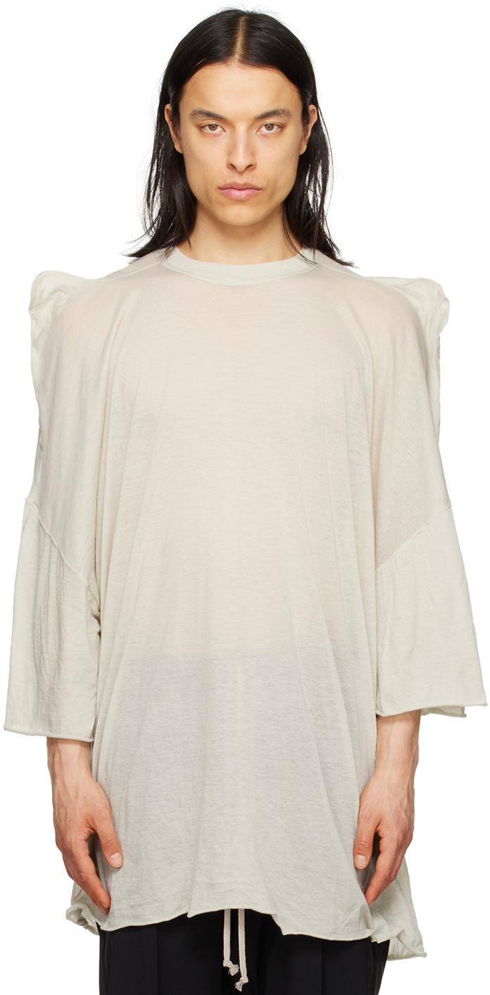 Rick Owens メンズ オフホワイト Tommy Strobe トップス Tシャツ