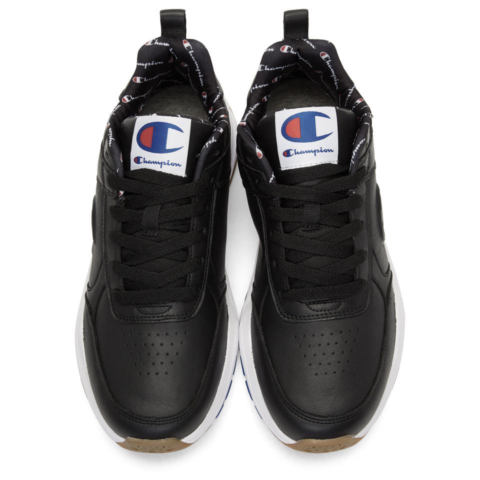 Champion Leather 93eighteen Sneaker in Black for Men - Lyst