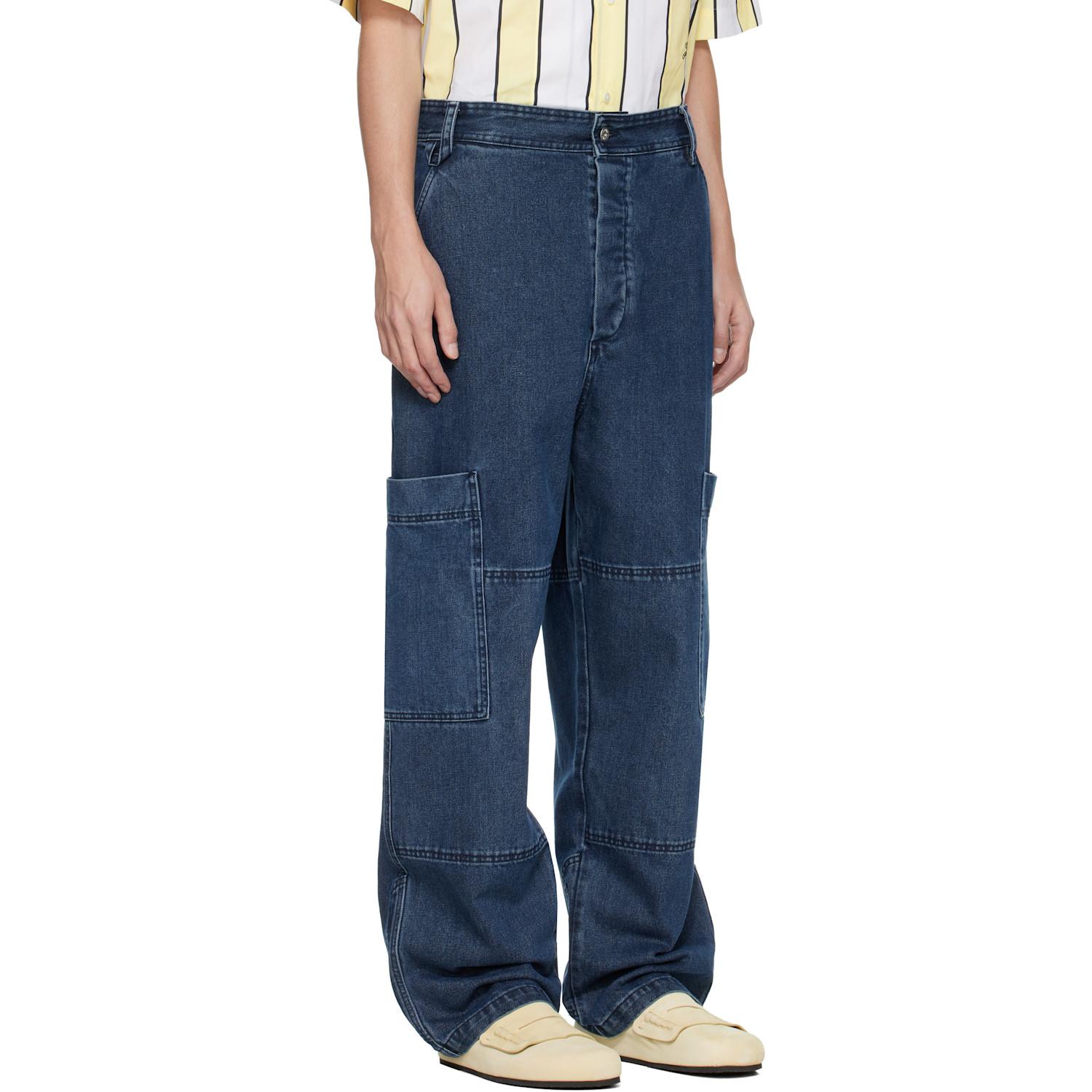 Jacquemus 'The Carré De-Nîmes' Denim Cargo Pants in Blue for Men