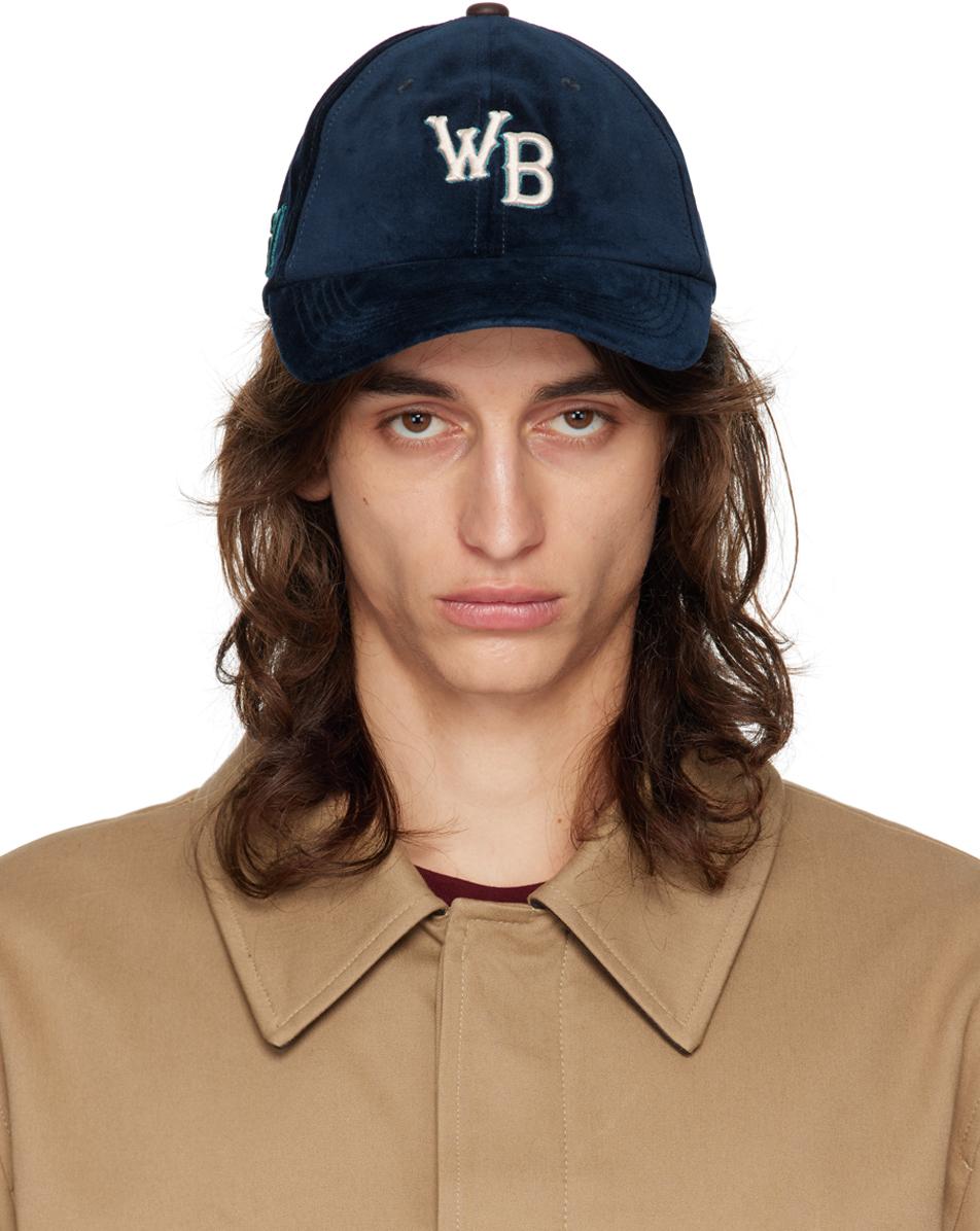 Wales Bonner メンズ ブルー ネイビー Original キャップ キャップ