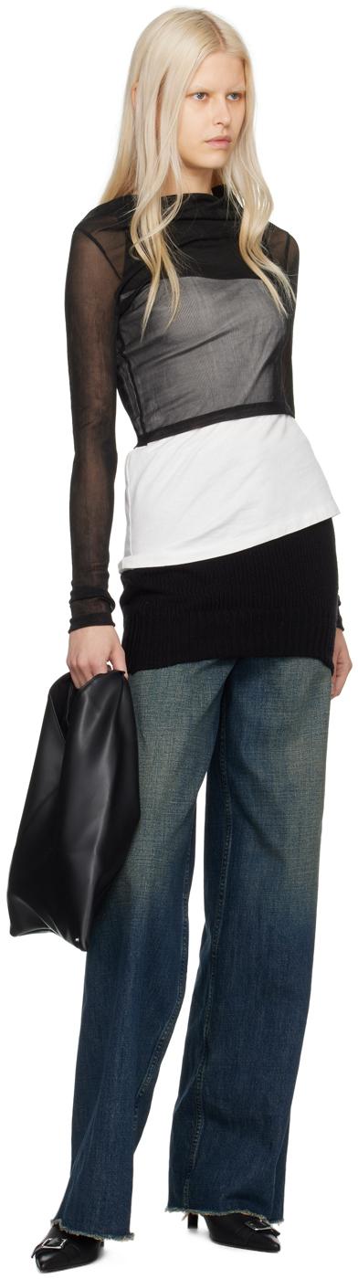 MM6 by Maison Martin Margiela レディース ブラック ロールエッジ  