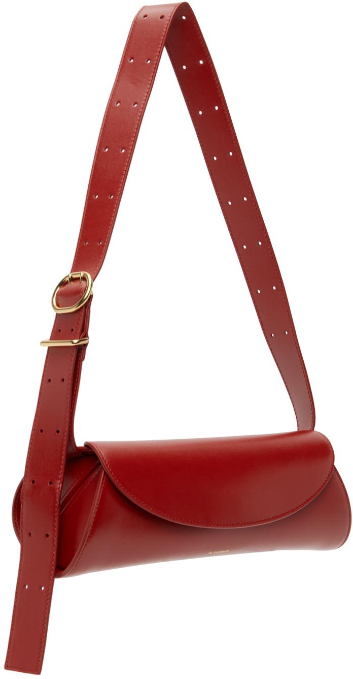 Jil Sander Red Cannolo Small Bag | Lyst