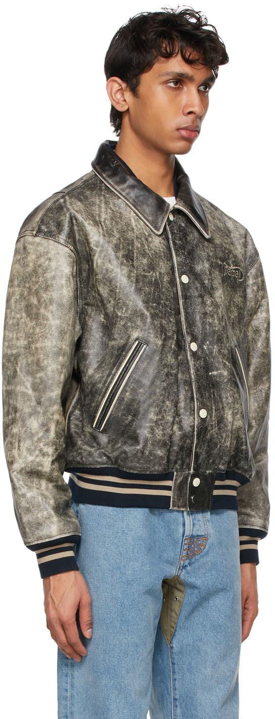 DIESEL Leather D4d-2 Jacket in Black for Men | Lyst UK