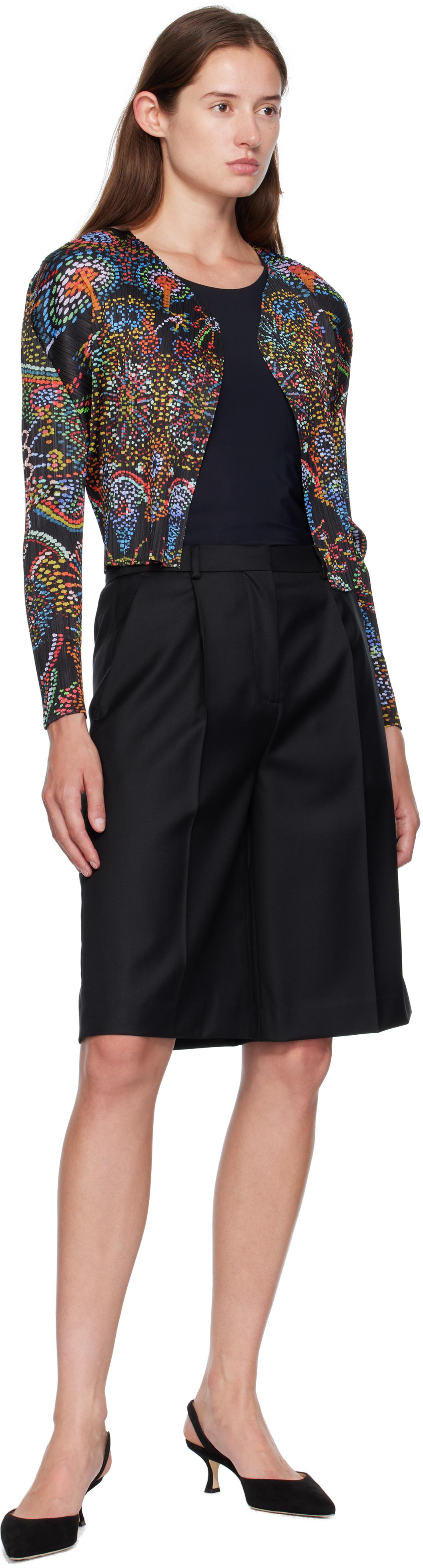 Pleats Please Issey Miyake Light Festival Cardigan in Black | Lyst