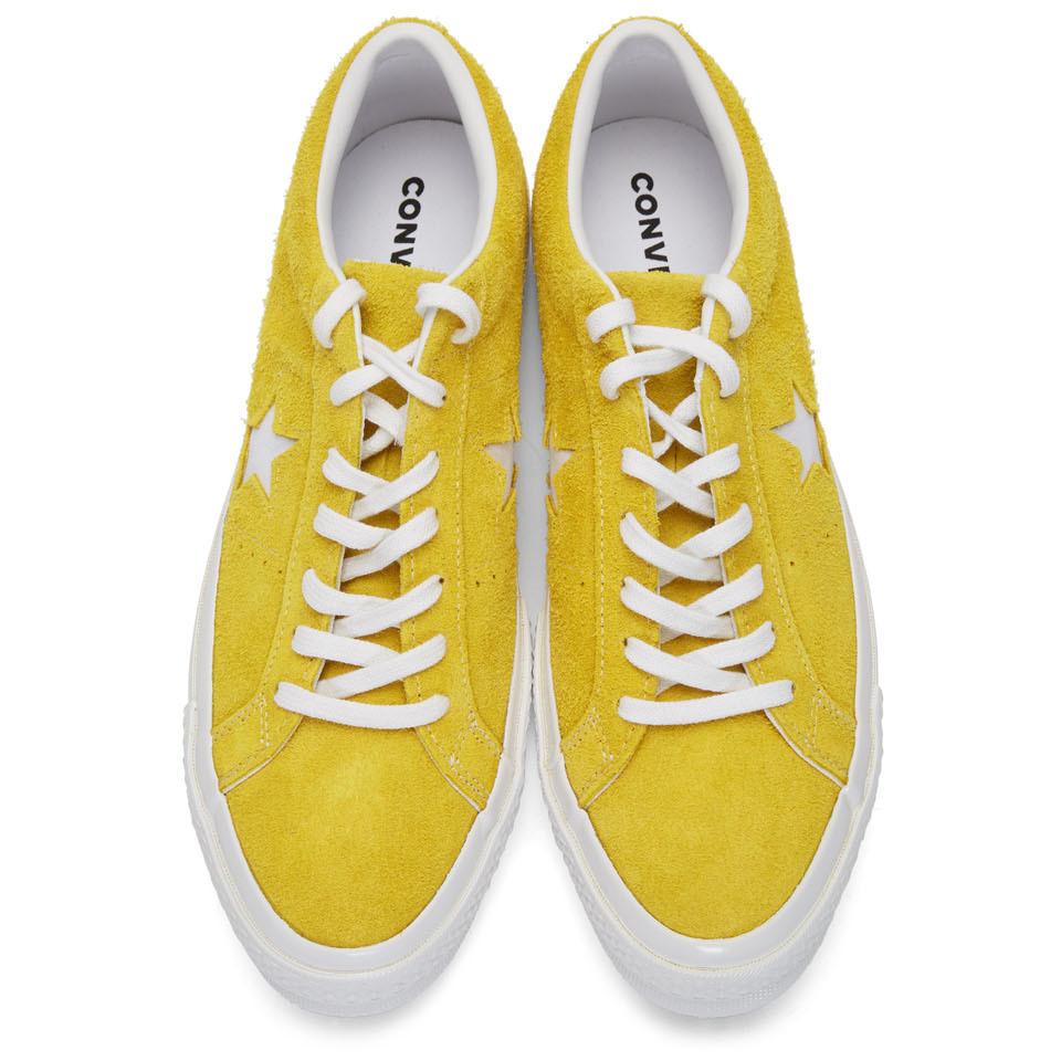 Converse Yellow Suede One Star Vintage Ox Sneakers for Men | Lyst