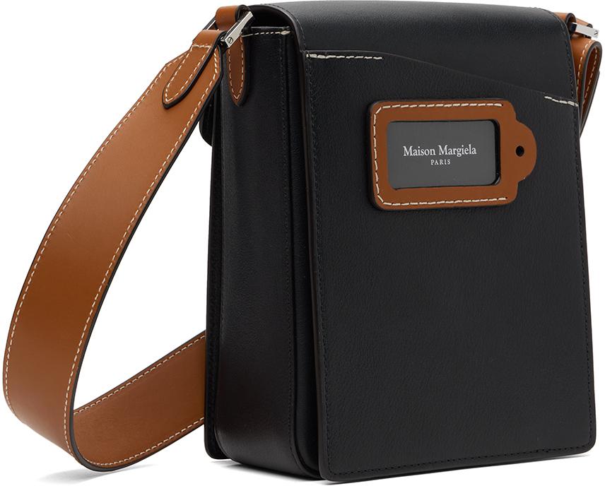 Maison Margiela Black & Tan Memory Of Camera Vertical Bag for Men 