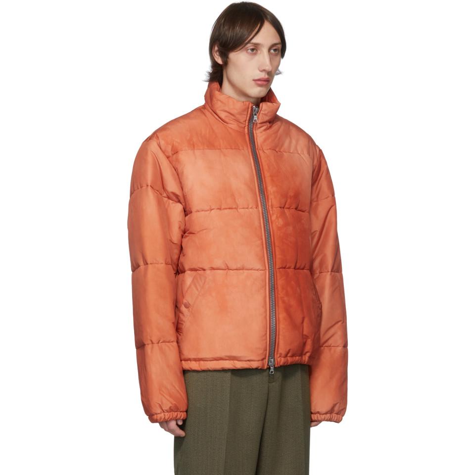 Our Legacy Orange Silk Walrus Puffa Jacket for Men - Lyst