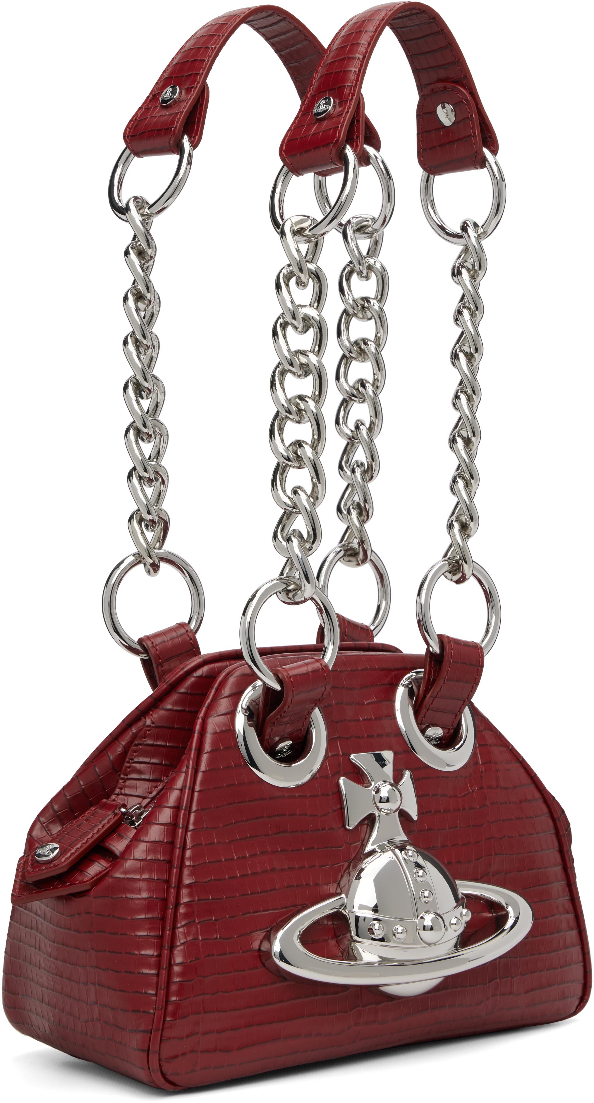 Vivienne Westwood Archive Orb Chain Handbag in Red | Lyst Vivienne 