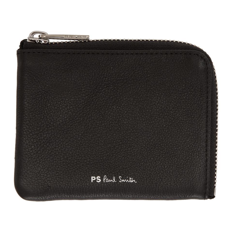 PS by Paul Smith Black Leather Zip Wallet for Men Lyst
