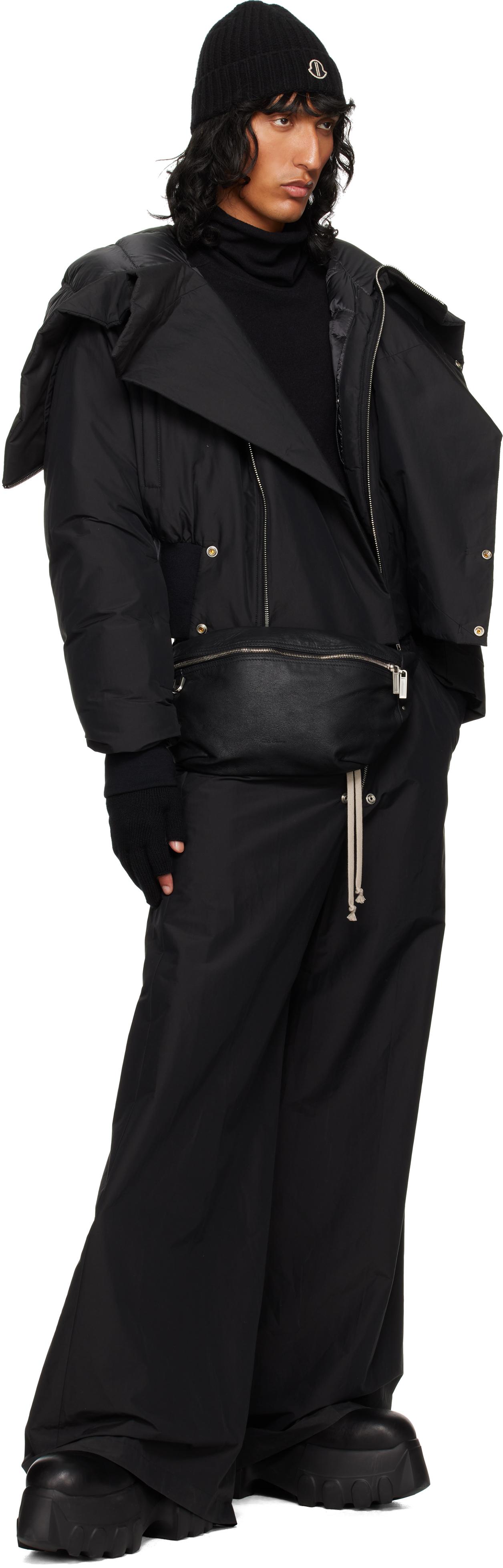 RICK OWENS MONCLER モンクレール Alice フードショートダウン Black + Moncler Alice hooded appliquéd cotton-blend down