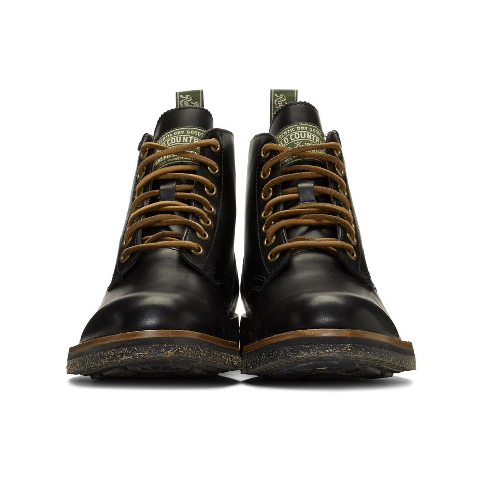 Polo Ralph Lauren Army Boot in Black Leather (Black) for Men - Save 72% -  Lyst