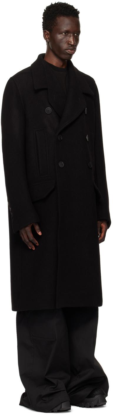 【関税込み】Rick Owens ブラック Porterville Officer コート Rick Owens Virgin Wool Porterville Officer Coat - Coats