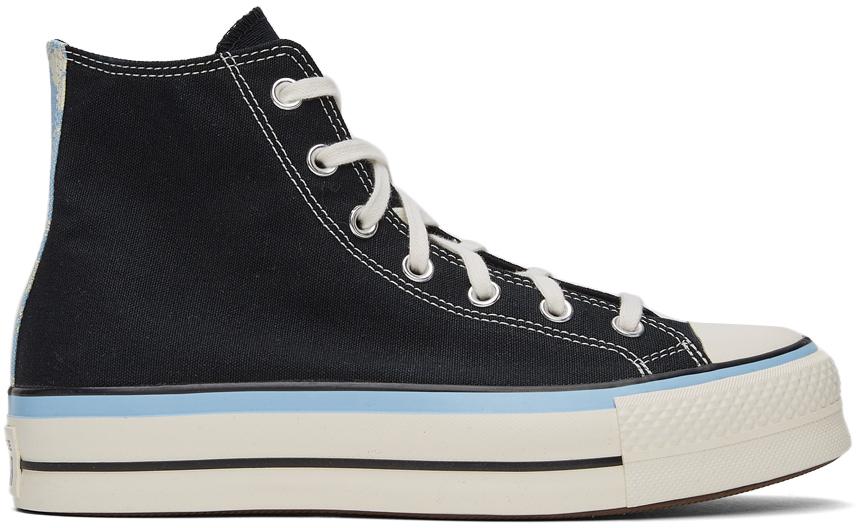 Converse Black & Blue Chuck Taylor All Star Lift Hi Sneakers | Lyst