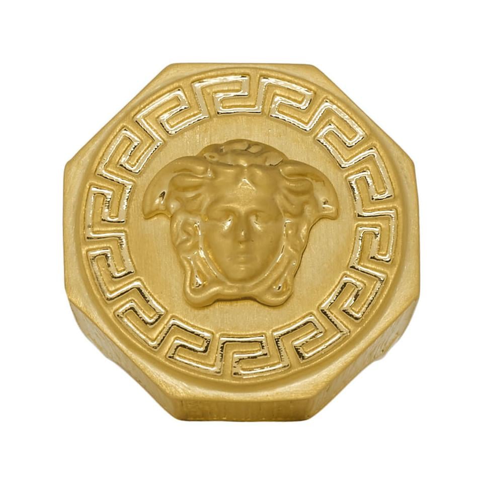 Versace Gold Octagon Greek Medusa Ring for Men | Lyst