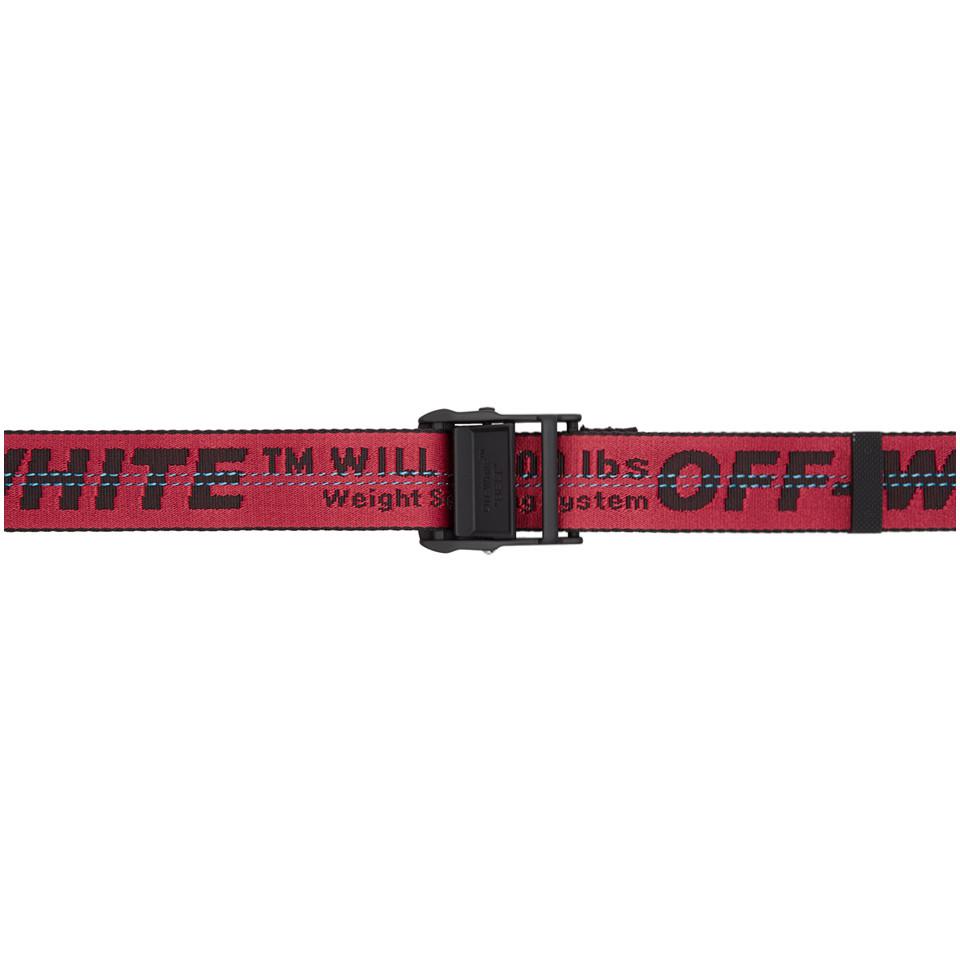 bryllup Rationalisering retning Off-White c/o Virgil Abloh Synthetic Red Industrial Belt - Lyst