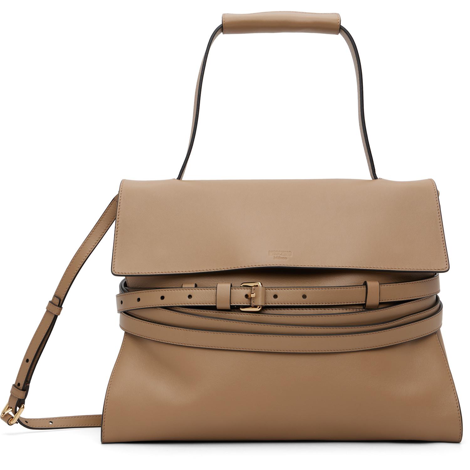 ブラウン Moschino ショルダーバッグ レディース | Lyst
