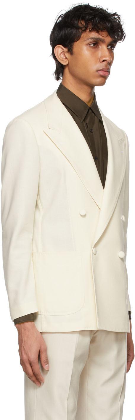 Ring Jacket Off-white Wool Dinner Double-breasted Blazer for Men - Lyst