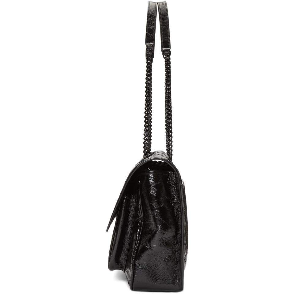 Niki Large Leather Shoulder Bag in Black - Saint Laurent
