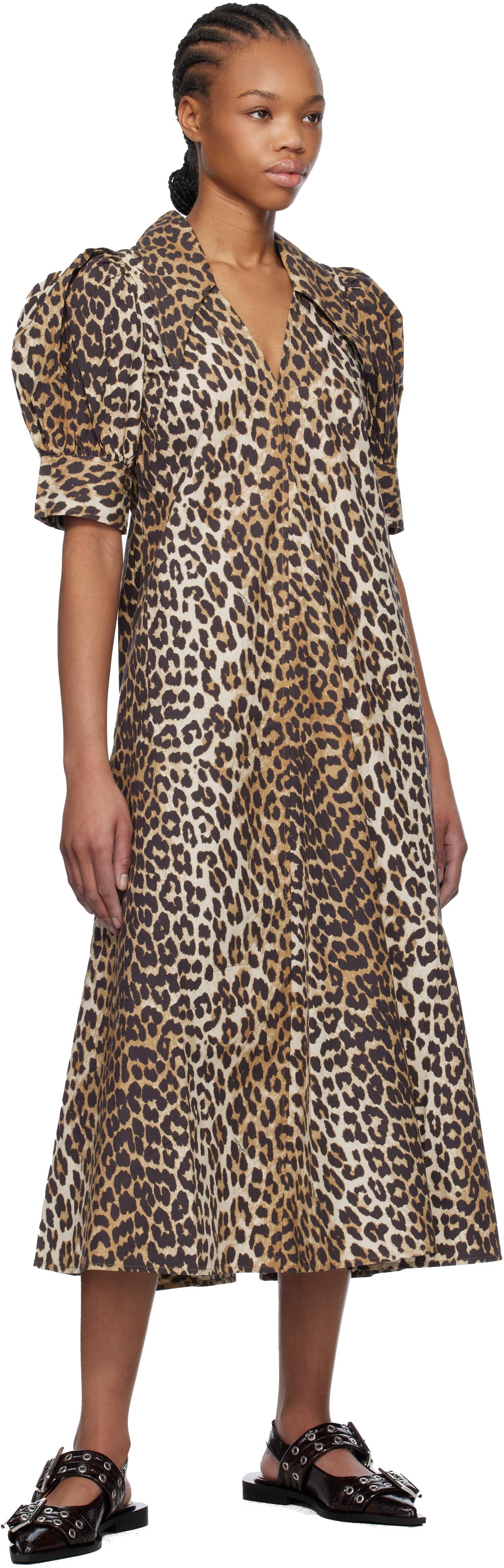 Leopard Maxi Dress Ganni Animal Print Dress Ganni Leopard Dress