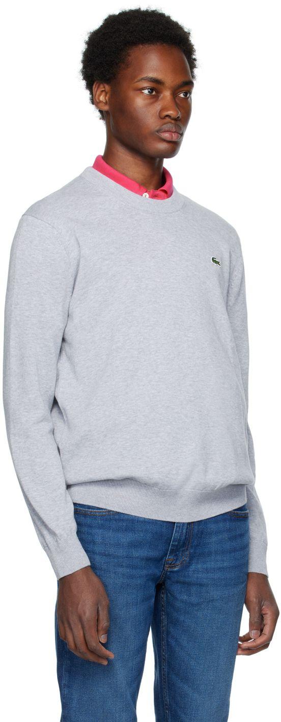 Lacoste Gray Crewneck in for Men | Lyst