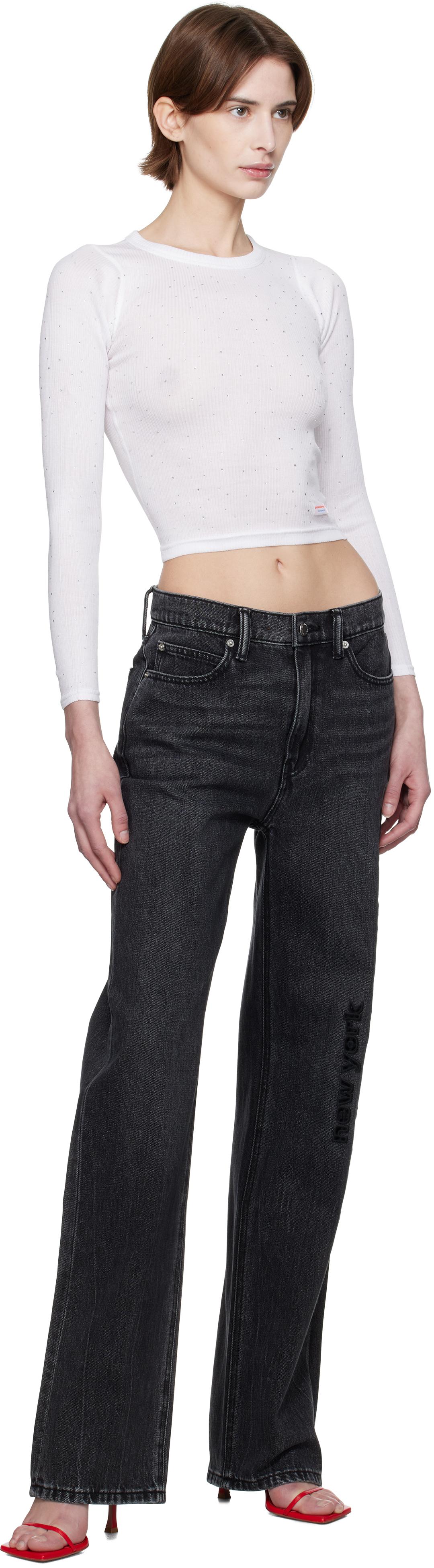 Alexander Wang ☆Crystal Hotfix 長袖 クルーネックTシャツ alexanderwang アレキサンダーワング クリスタル
