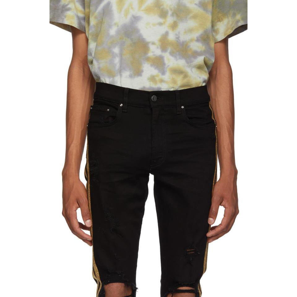 black and gold amiri jeans