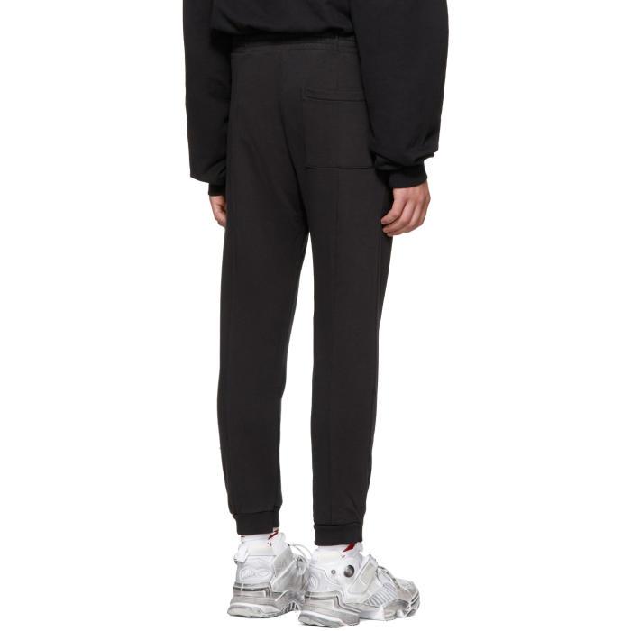 black fitted pants