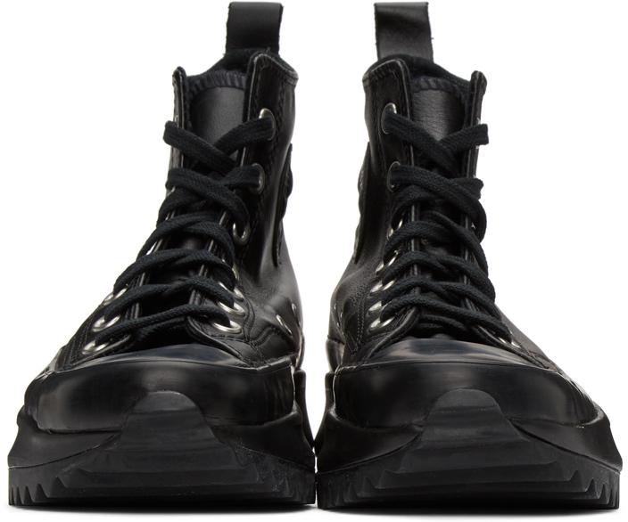 Converse Leather Run Star Hike High-top Sneakers in Black | Lyst
