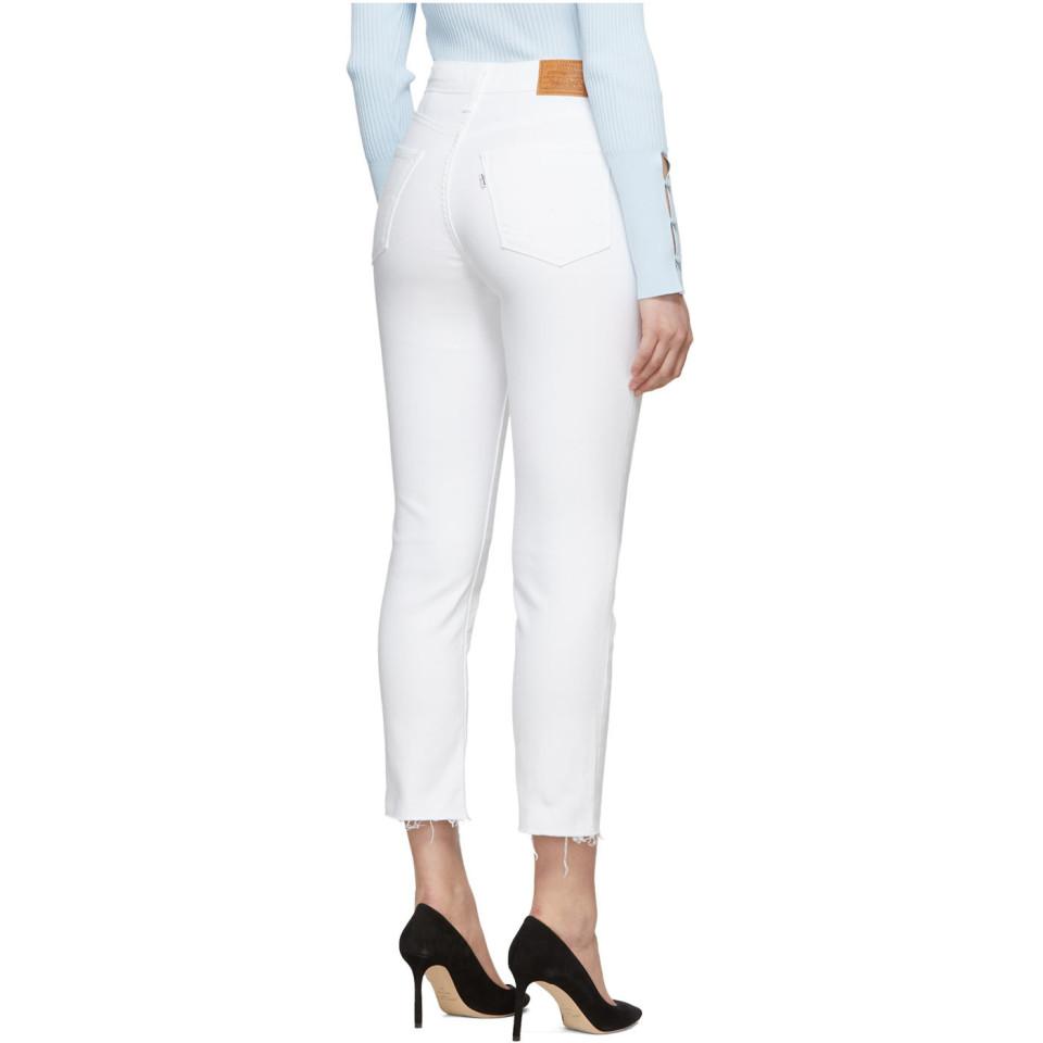 Introducir 75+ imagen levi's white jeans high waisted - Thptnganamst.edu.vn