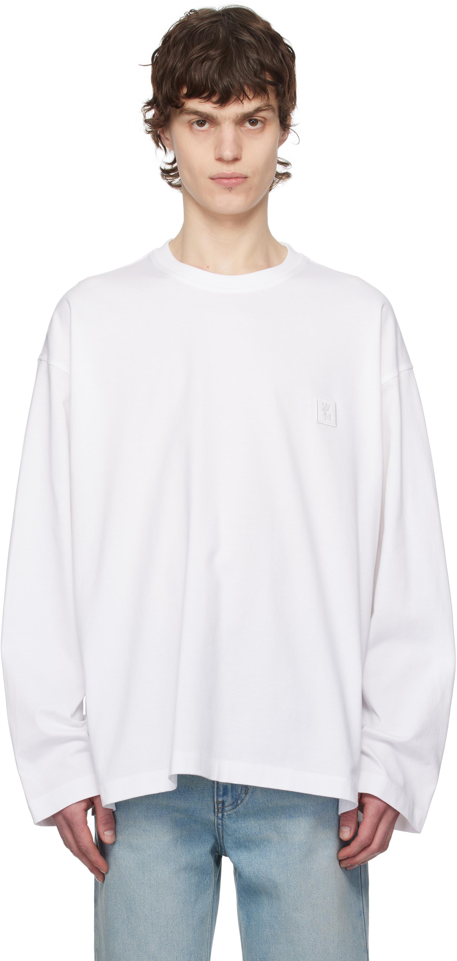 【関税込み】WOOYOUNGMI ブラック Shoulder Cut 長袖Tシャツ WOOYOUNGMI Long-sleeve t-shirts for Men | Online Sale up to