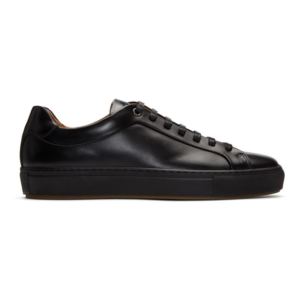 BOSS by HUGO BOSS Leather Black Mirage Tennis Sneakers for Men | Lyst ...