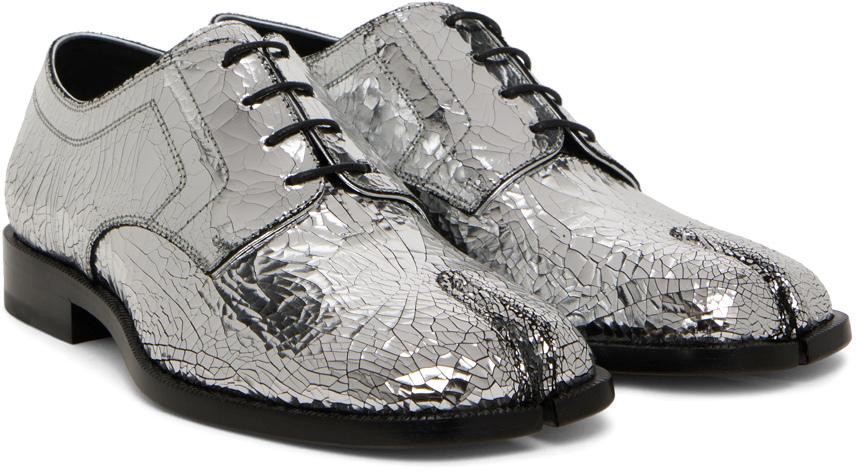 Chaussures oxford tabi argentées réfléchissantes Cuir Maison Margiela pour homme en coloris Noir Homme Chaussures  à lacets Chaussures  à lacets Maison Margiela 