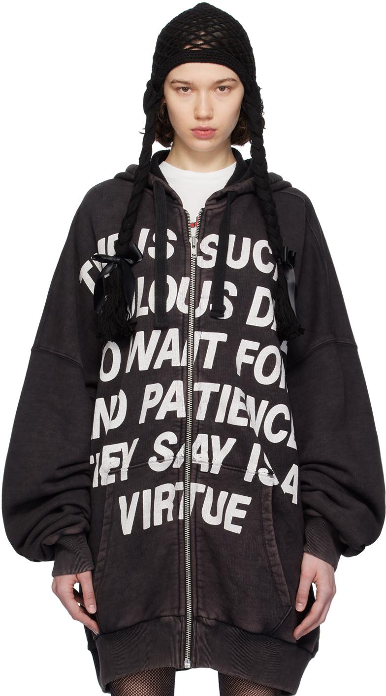 VAQUERA Giant Zip Hoodie in Black | Lyst VAQUERA Giant Zip Hoodie in Black | Lyst