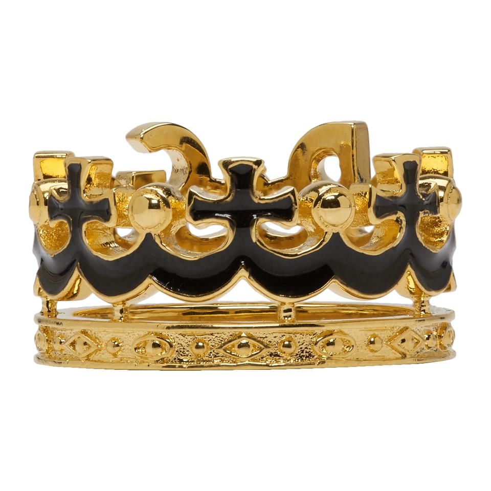 Dolce & Gabbana Gold Crown Ring in Metallic for Men | Lyst