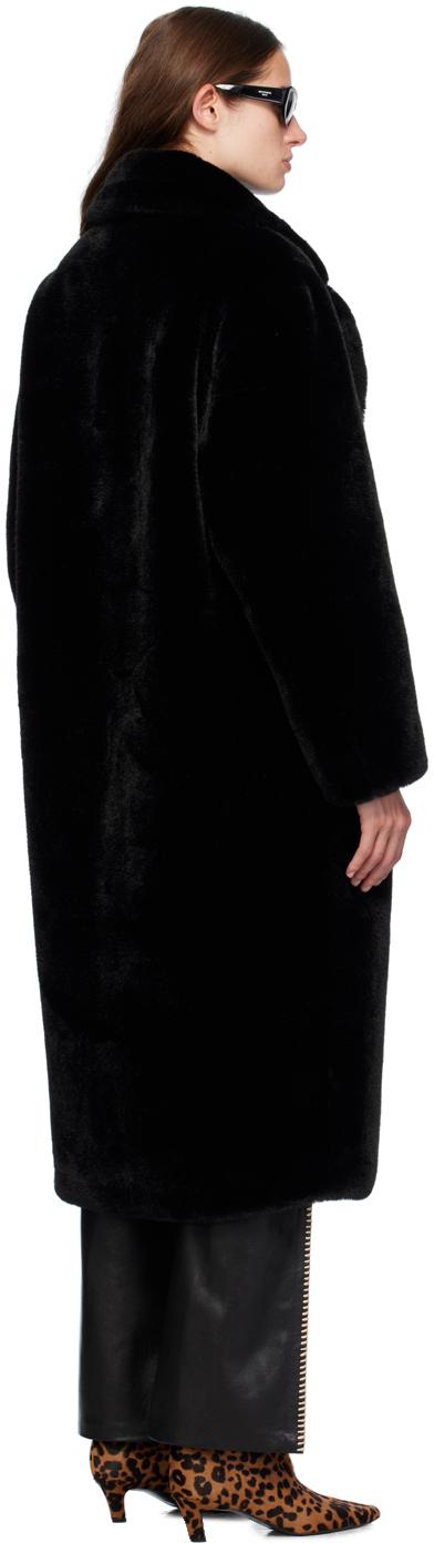 Stand Studio Maria Faux-Fur Coat in Black Lyst UK