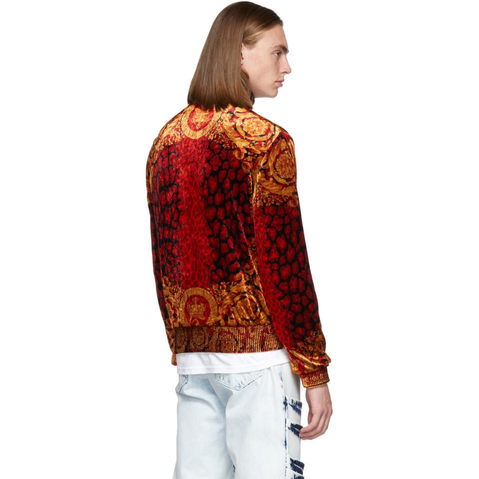 versace red velvet jacket