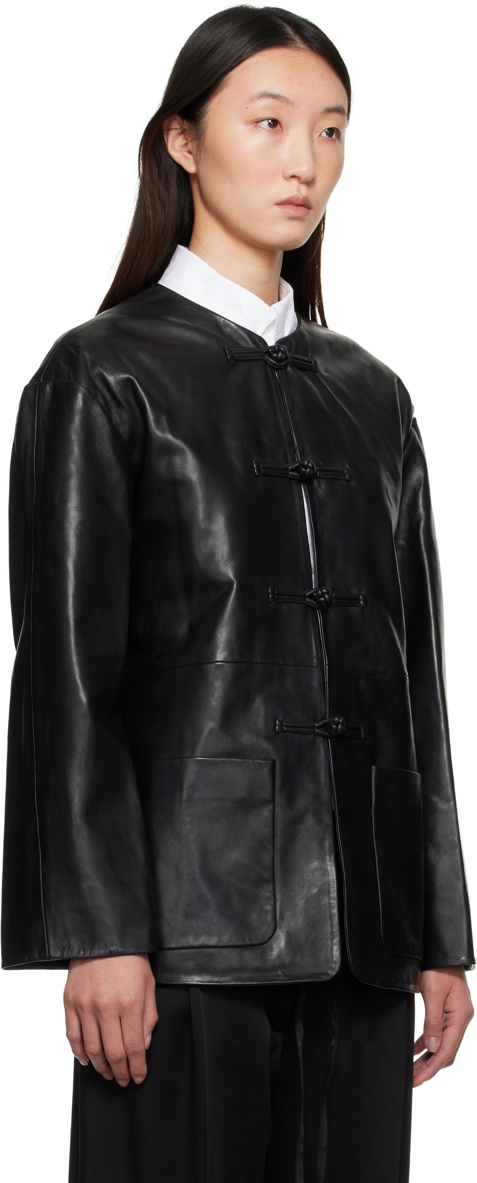 レザージャケット・コート ROHE FW25 SCULPTURAL LEATHER JACKET (416 11 145 001 308) Reinvented leather jacket– Róhe