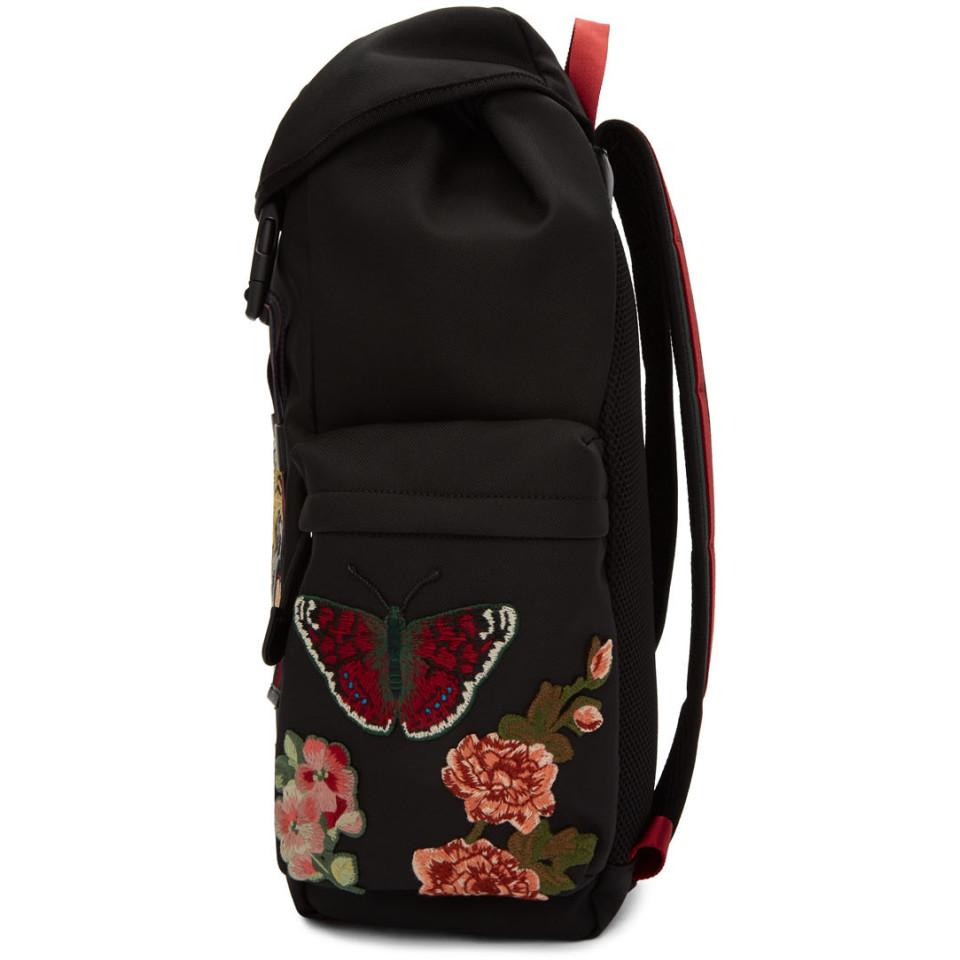 Gucci Blind for Love Techpack Backpack Floral Embroidery