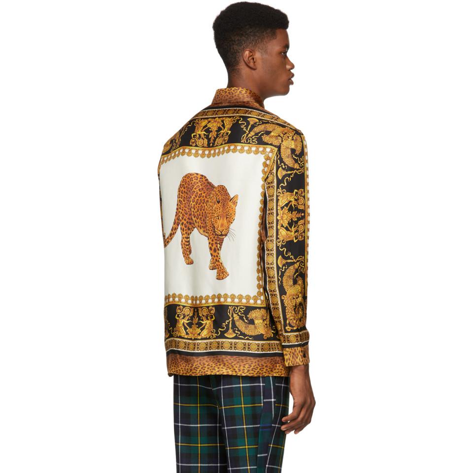 Versace Multicolor Silk Animal Shirt for Men | Lyst