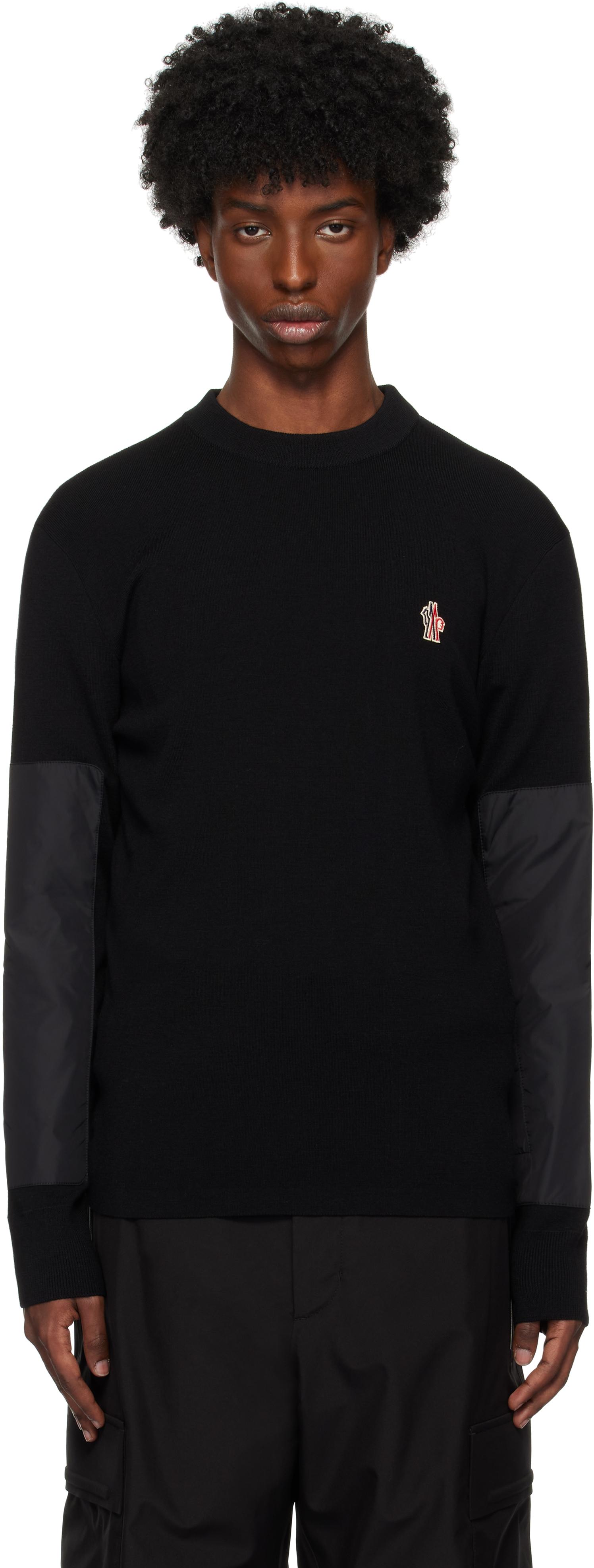 Moncler メンズ ブラック Girocollo ニット プルオーバー セーター  