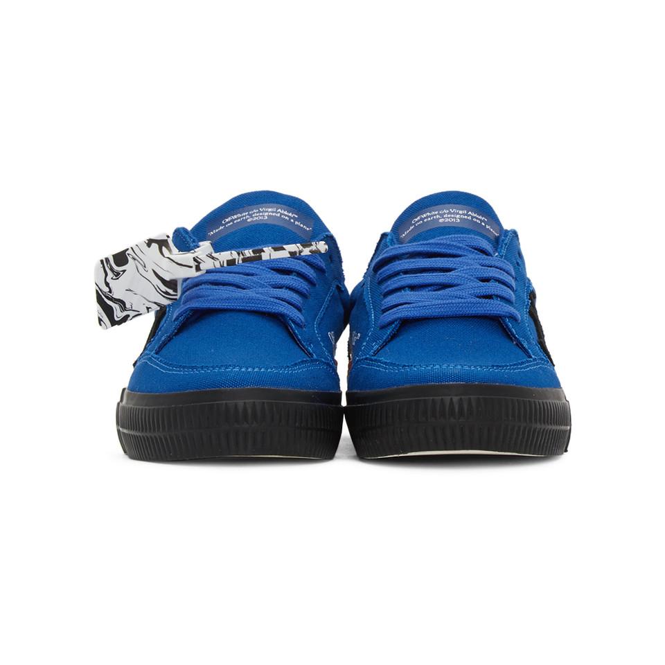 Off-White c/o Virgil Abloh Suede Blue And Black Vulcanized Low 