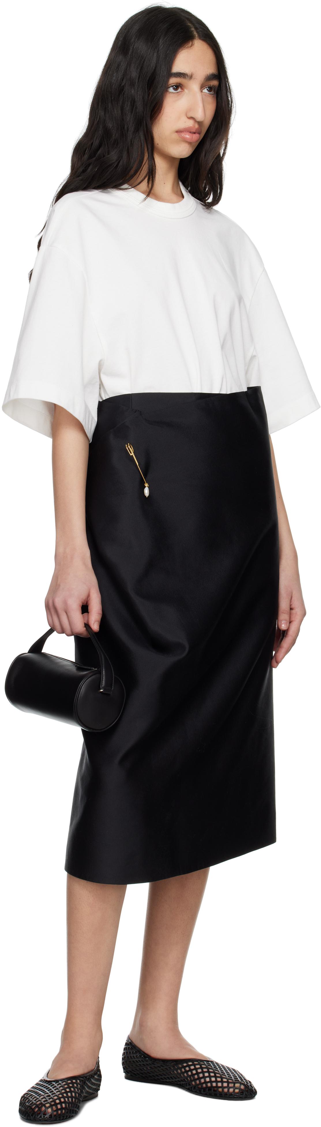 Carven ブラック レイヤード ミディアムスカート ブラック | Lyst