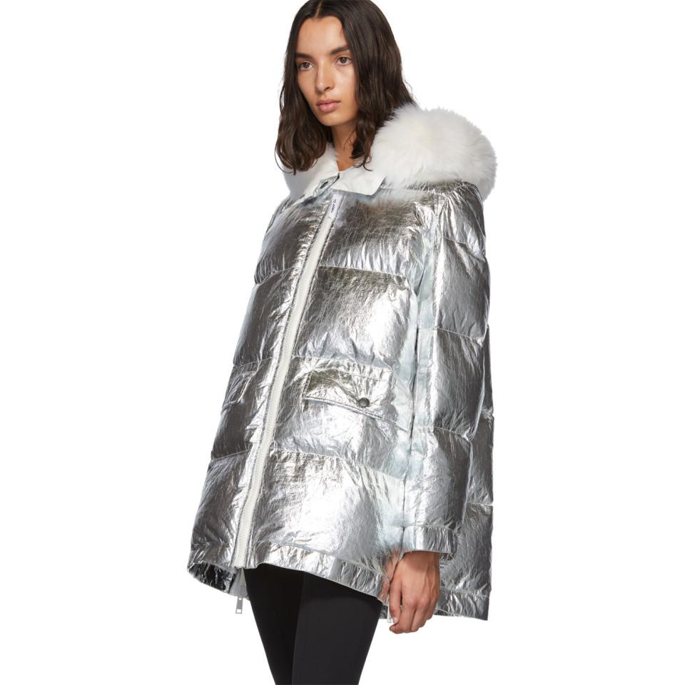 silver down coat