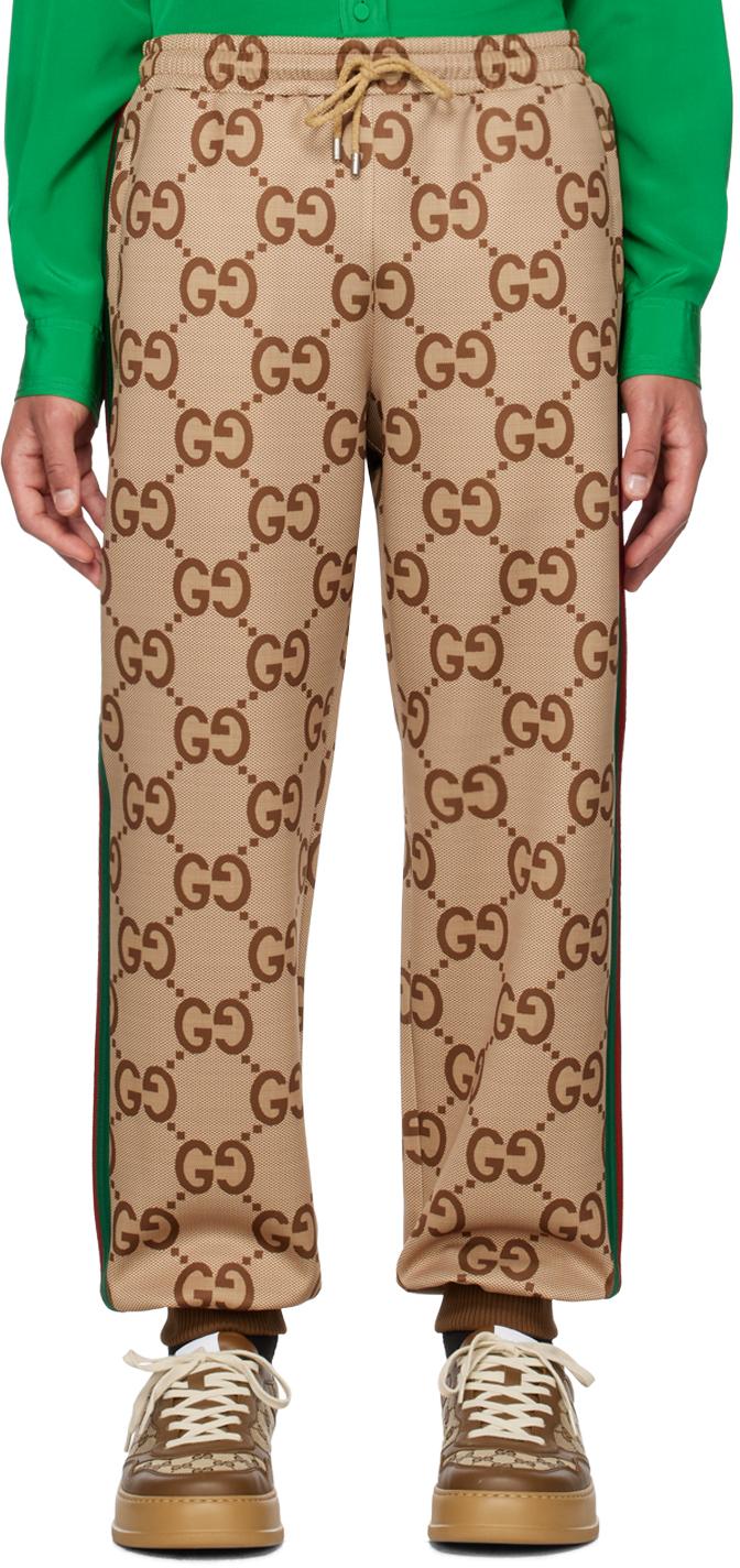Gucci Tan Jumbo gg Lounge Pants for Men | Lyst UK