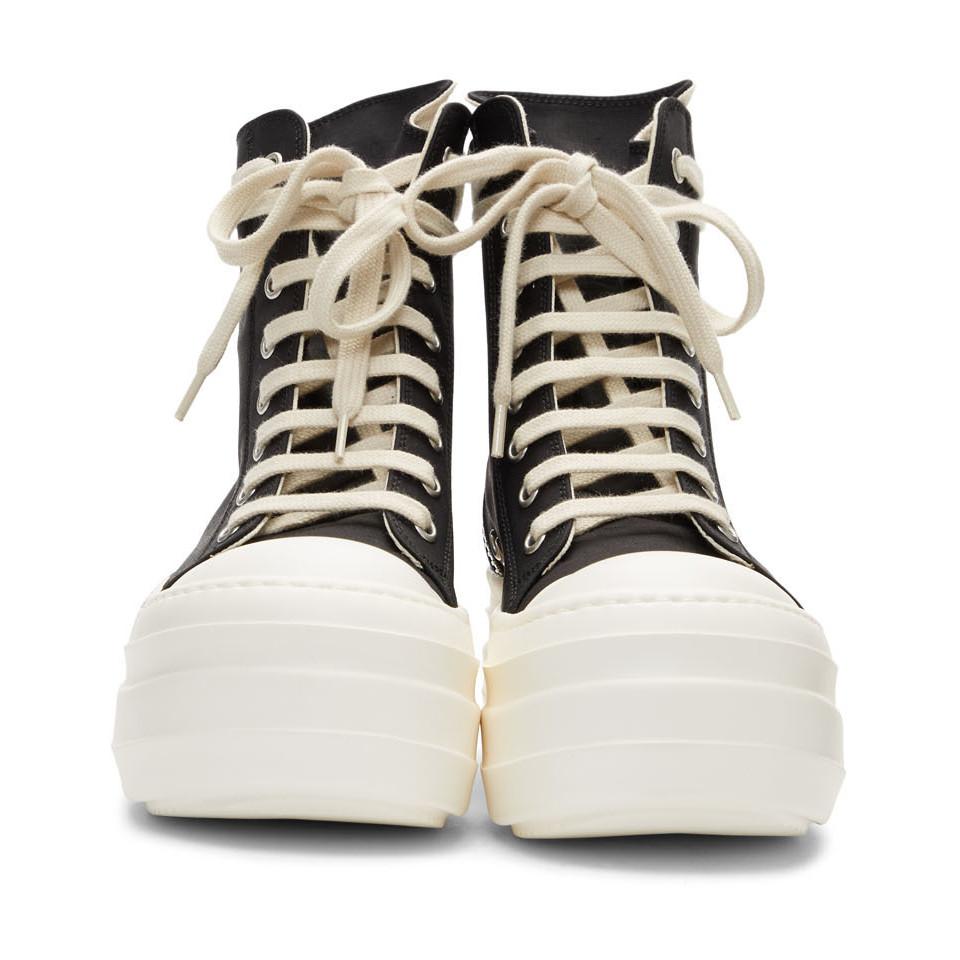 Rick Owens Black Double Bumper Sneakers | Lyst Rick Owens Black Double Bumper Sneakers | Lyst