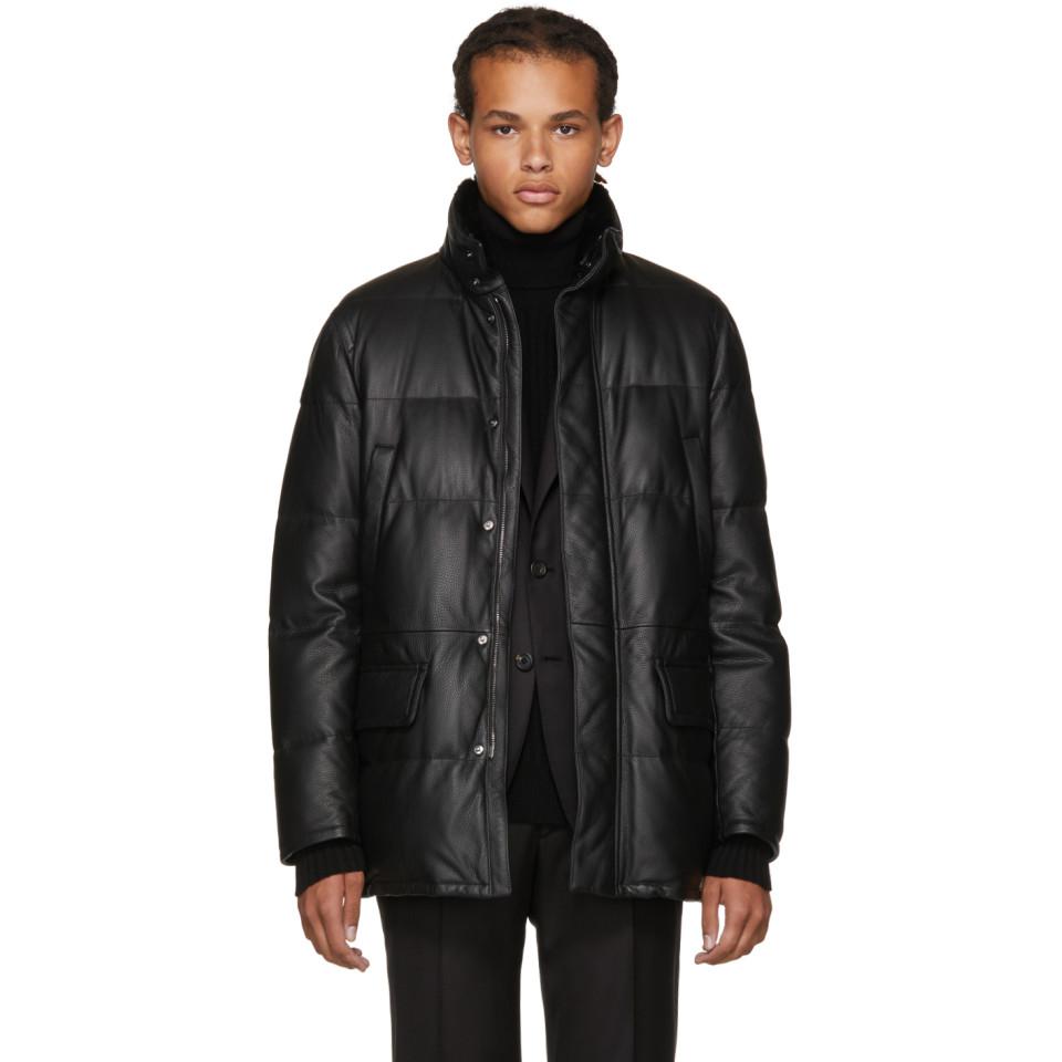 brioni leather jacket