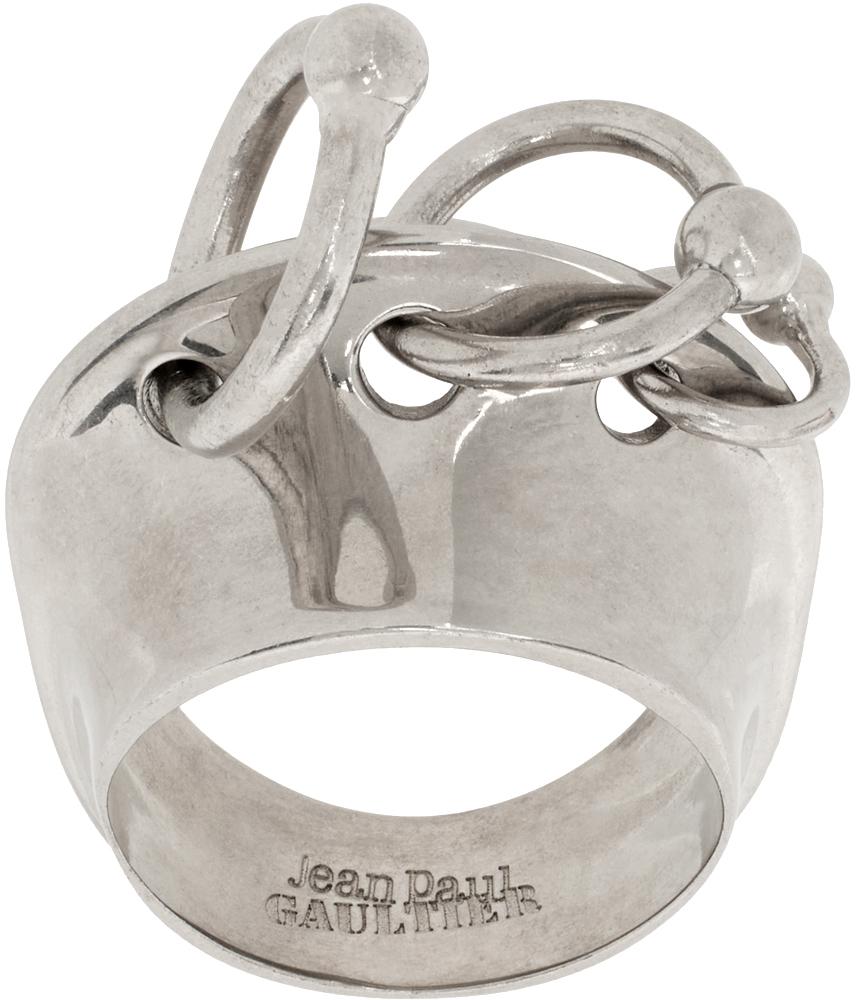 Bague argentee a anneaux circulaires Jean Paul Gaultier en coloris Metallise Lyst